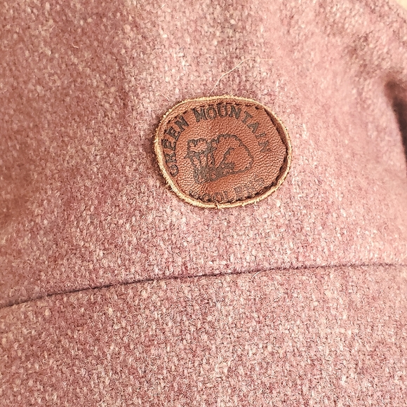 VTG Green Mountain Woolens Bomber Jacket Purple Pink Winter Warm XS/Small - Picture 9 of 10